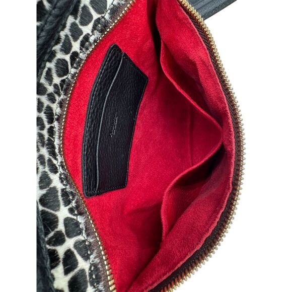 Hammitt VIP Medium Dapple Calf Hair Crossbody Black White Brushed Gold - Picture 8 of 16